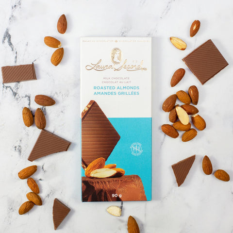 Laura Secord Roasted Almonds Milk Chocolate Bar, 90 g