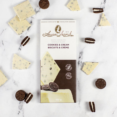 Laura Secord Cookies & Cream Chocolate Bar, 100 g