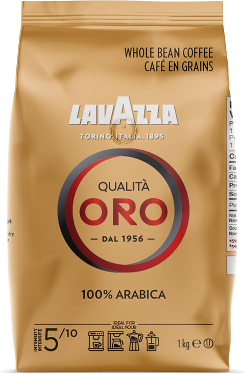 Lavazza Oro Whole Bean Coffee Blend, Medium Roast, 1kg