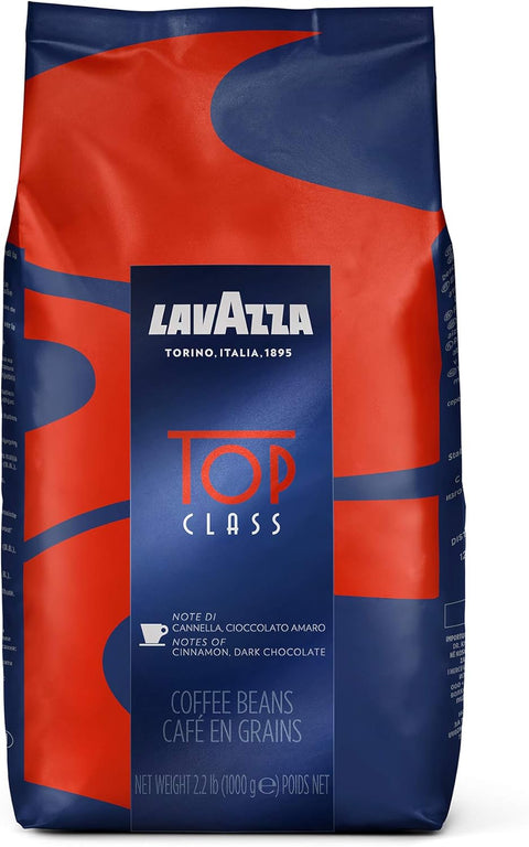 Lavazza Top Class Whole Bean Coffee Blend, Medium Espresso Roast,1kg