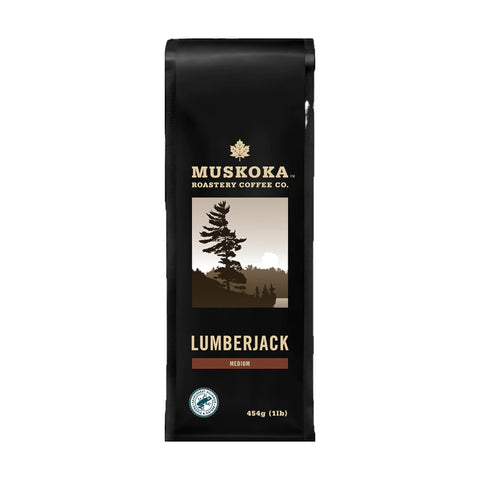 Muskoka Roastery Lumberjack Medium Roast Whole Beans Coffee, 454g