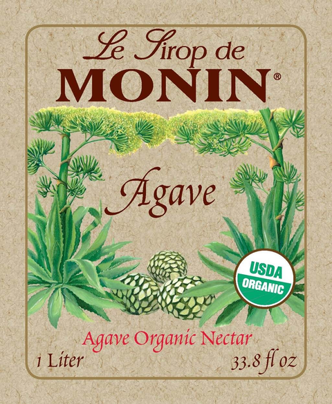 Monin Agave Organic Clean Label Nectar, 1 L