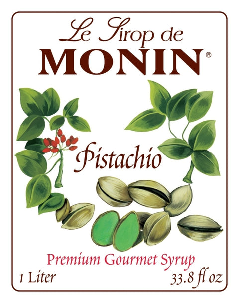 Monin Pistachio Clean Label Premium Syrup, 1L