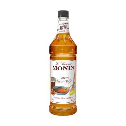 Monin Brown Butter Toffee Clean Label Premium Syrup, 1L