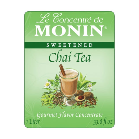 Monin Chai Tea Clean Label Syrup Concentrate, 1L