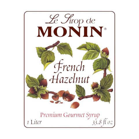 Monin French Hazelnut Clean Label Premium Syrup, 1L