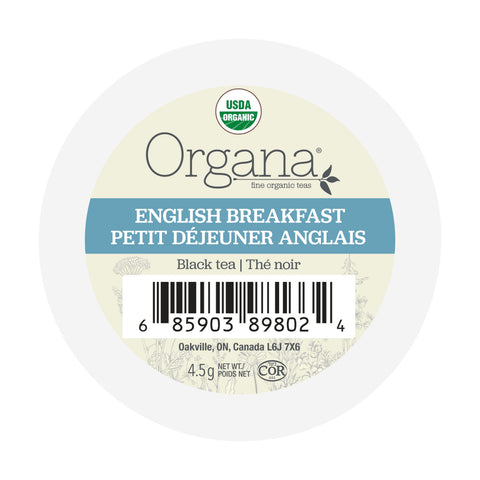 Organa Fine USDA Organic Gourmet Tea  English Breakfast 24 Single Serve