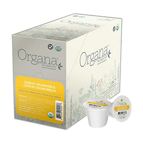 Organa Fine Organic Gourmet Lemon Chamomile Tea Single Serve Pods 24 Count Box)