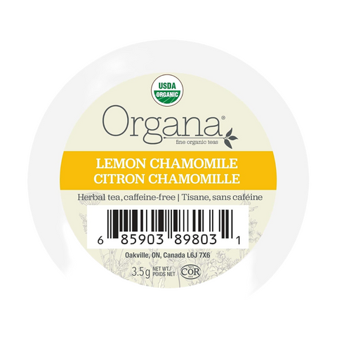 Organa Fine Organic Gourmet Lemon Chamomile Tea Single Serve Pods 24 Count Box)