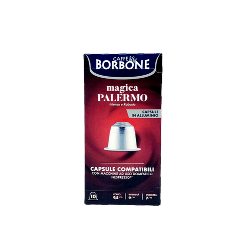 Caffe Borbone Magica Palermo Blend, Box of 10 Aluminum capsules compatible with Nespresso® original line machines