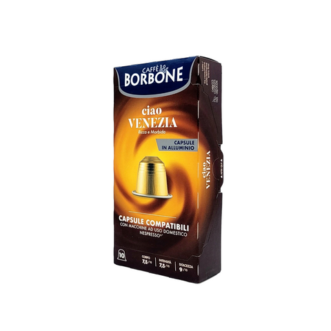 Caffe Borbone Ciao Venezia Blend, Box of 10 Aluminum capsules compatible with Nespresso® original line machines