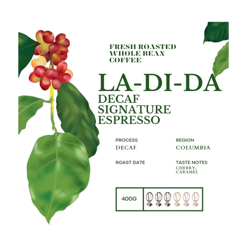 LA-DI-DA, Bean Here Bean There Signature Roast Coffee Beans, 400g.