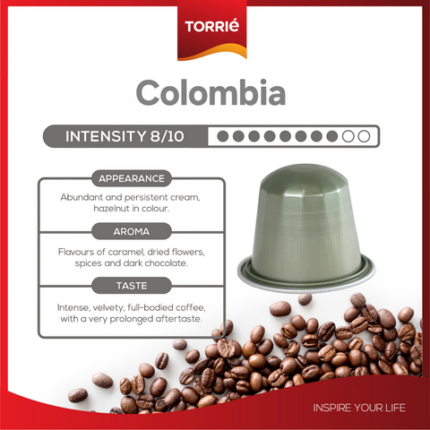 Torrié Colombia Nespresso® Compatible Single Serve Coffee, 10 Capsules - Original Line