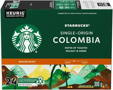 Starbucks Medium Roast Colombia K-Cup Coffee Capsule