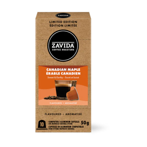 Zavida Canadian Maple Nespresso® Compatible Single Serve Coffee, 10 Capsules - Original Line