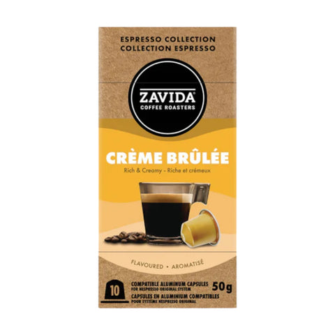 Zavida Crème Brûlée Nespresso® Compatible Single Serve Coffee, 10 Capsules - Original Line