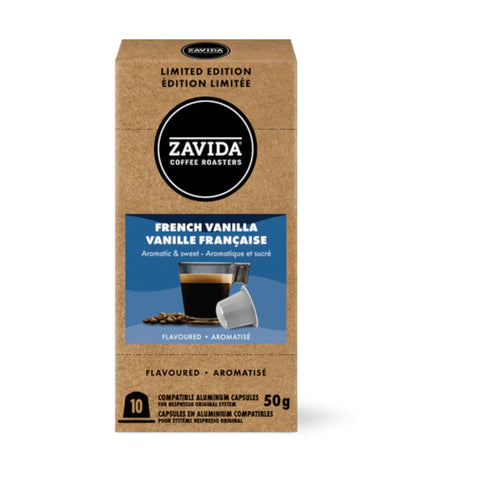 Zavida French Vanilla Nespresso® Compatible Single Serve Coffee, 10 Capsules - Original Line