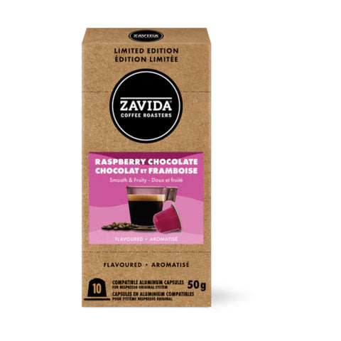 Zavida Raspberry Chocolate Nespresso® Compatible Single Serve Coffee, 10 Capsules - Original Line