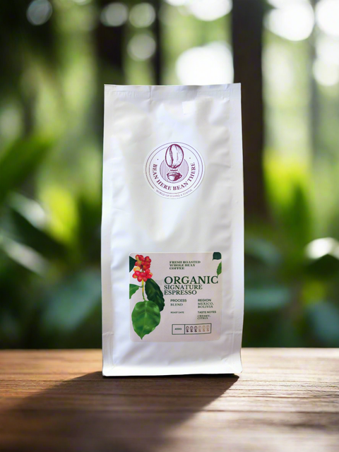 Organic Espresso, Bean Here Bean There Signature Roast Coffee Beans, 400g.