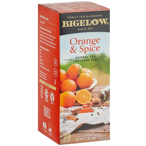 Bigelow Orange & Spice Hearbal Tea, Box of 28 Tea Bags