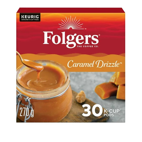 Folgers Caramel Drizzle K-Cup Coffee Pods 30 Count,
