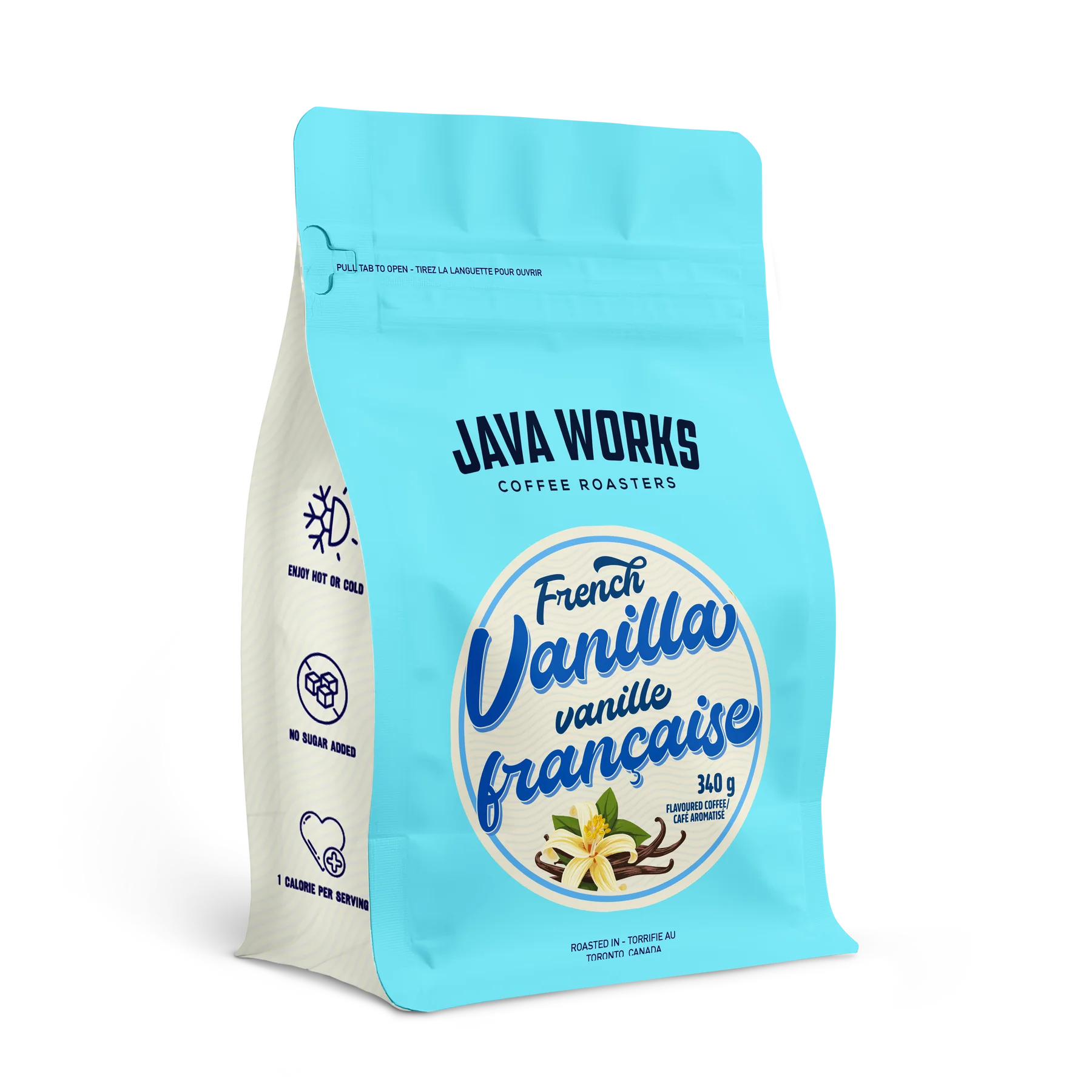 Java Works French Vanilla Flavoured Whole Bean Coffee, 340g – Bean Here ...