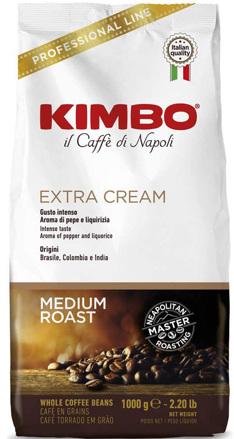 Kimbo EXTRA CREAM Coffee Beans, 1 Kg
