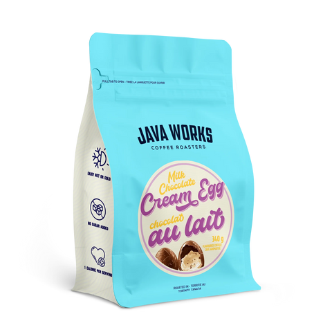 Java Works Milk Chocolate Cream Egg Flavoured Whole Bean Coffee, 340g