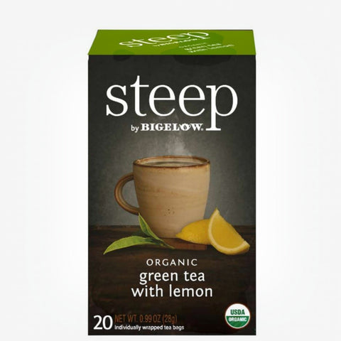 Steep by Bigelow, Organic Green Tea with Lemon, Box of 20 tea bags