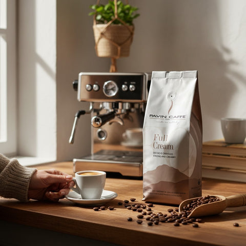 Pavin Caffe Full Cream Whole Beans Coffee, 1kg