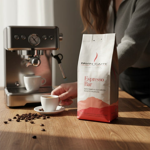 Pavin Caffe Espresso Bar Whole Beans Coffee, 1kg.