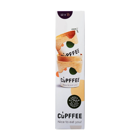 Cupffee Edible Cup Large (220ml), pack of 12 cups