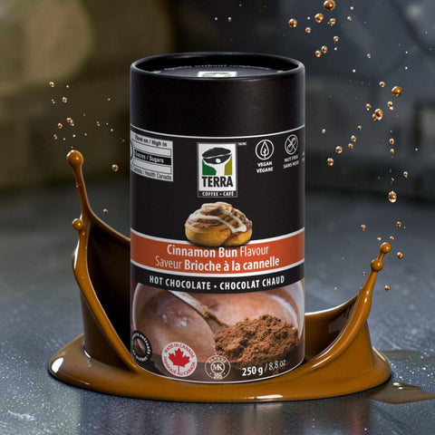 Terra Cinnamon Bun Hot Chocolate, 250g.