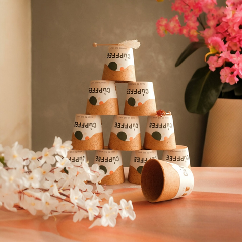 Cupffee Edible Cup Large (220ml), pack of 12 cups