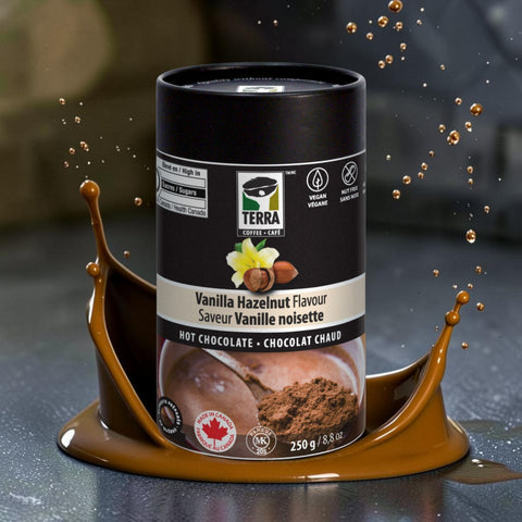 Terra Vanilla Hazelnut Hot Chocolate, 250g.