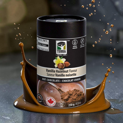 Terra Vanilla Hazelnut Hot Chocolate, 250g.