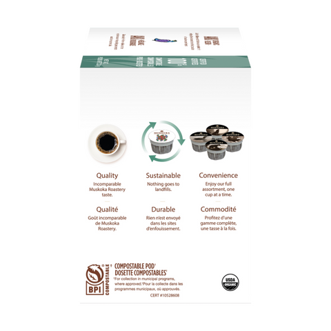 Muskoka Roastery Aki Organic Single Serve K-Cup ps, 20 pods