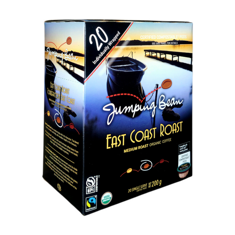 Jumping Bean East Coast Roast Single Serve  K-Cup® Coffee Pods, 20 pack