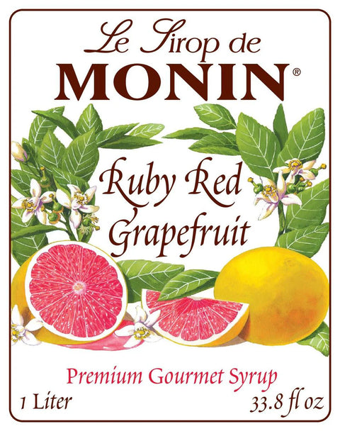 Monin Ruby Red Grapefruit Premium Syrup, 1L.