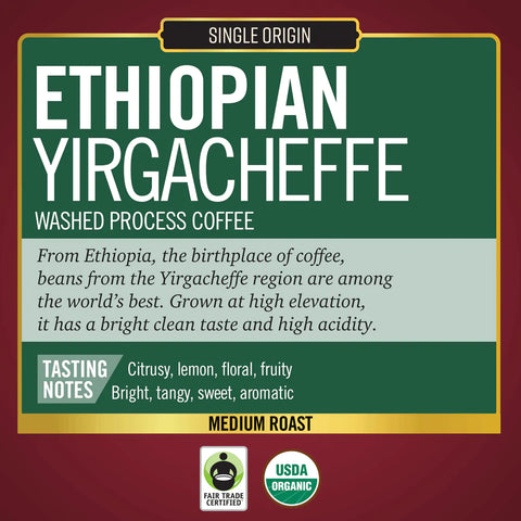 Barrie House Ethiopian Yirgacheffe Fair Trade Organic 24 ct