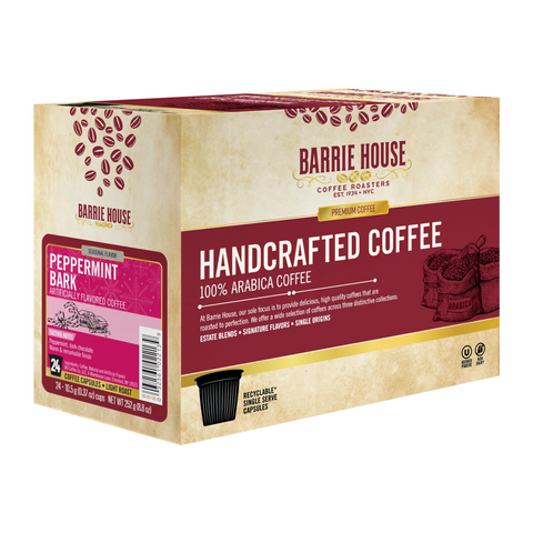 Barrie House Peppermint Bark Flavored Coffee 24 ct