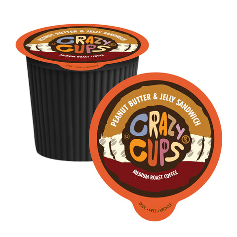Crazy Cups Peanut Butter & Jelly Sandwich Single Serve K-Cup® Coffee Pods