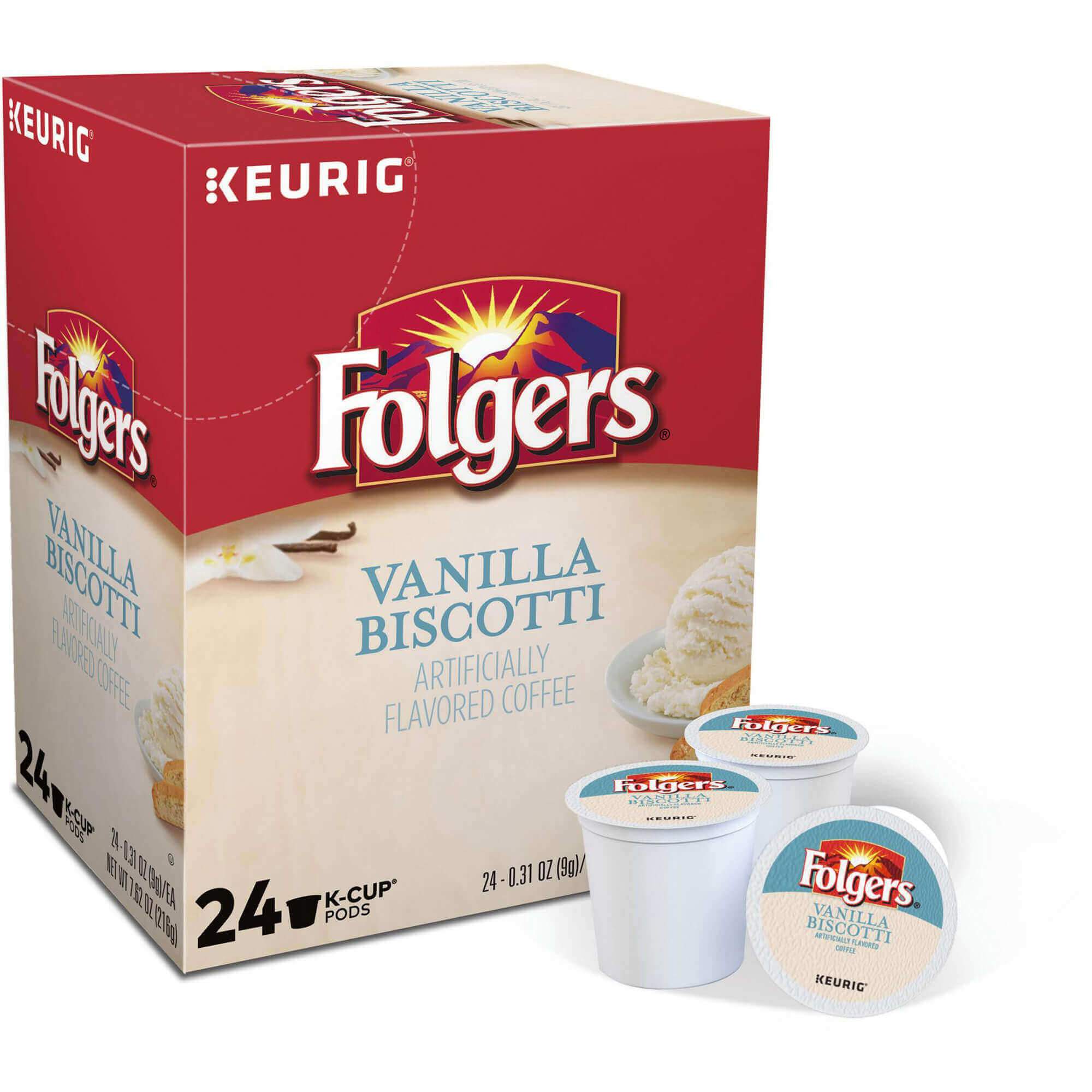 Folgers Gourmet Vanilla Biscotti Single Serve K Cup Coffee Pods Bean Here Bean There Coffee Cocoa