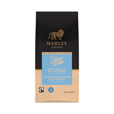 Marley Coffee Simmer Down SWP Decaf Whole Bean Coffee 10 oz.