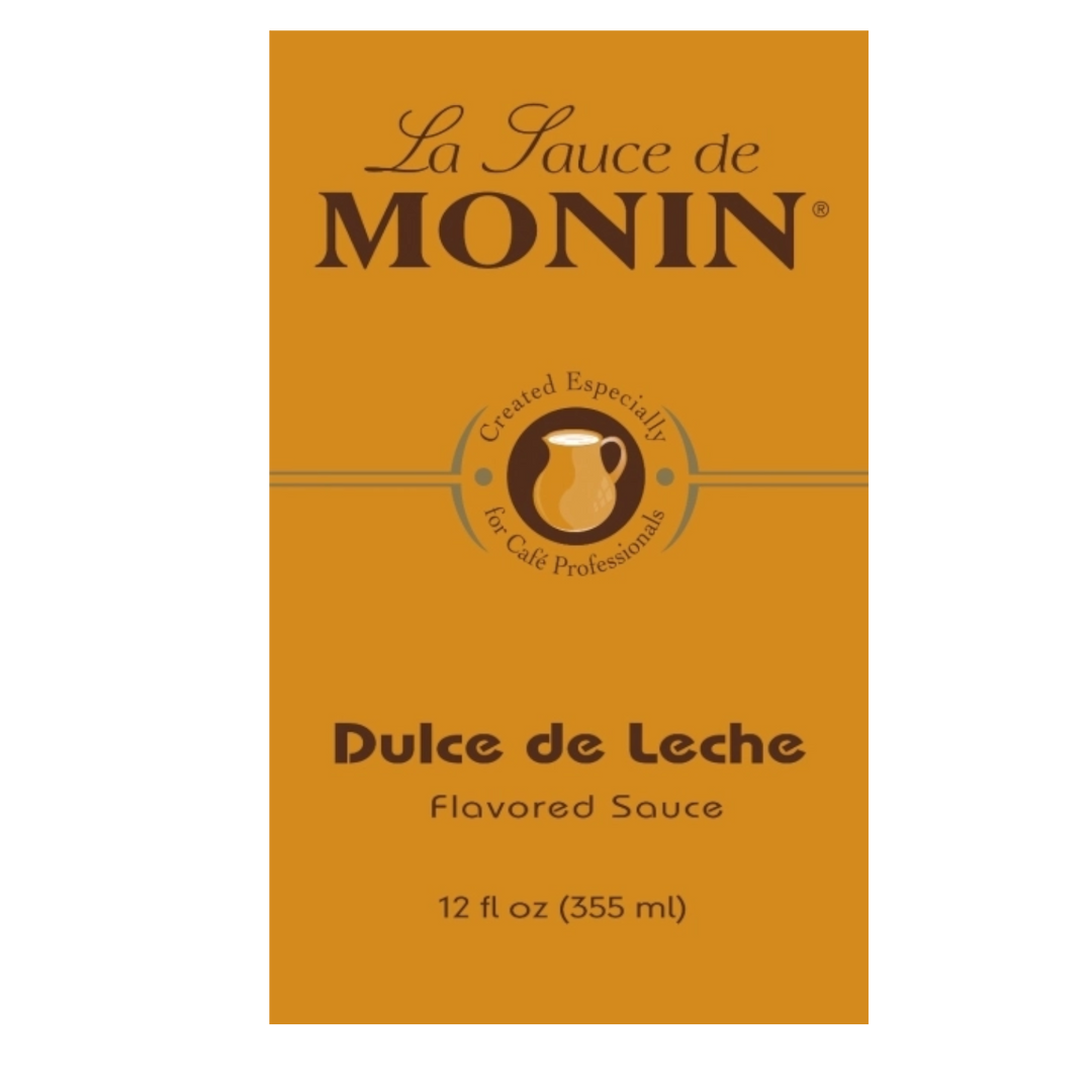 Monin Dulce de Leche Sauce 12 oz Bean Here Bean There Coffee & Cocoa