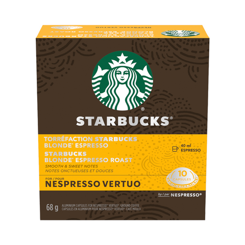 Starbucks Blonde Espresso Roast Nespresso® Vertuo 10 Capsules