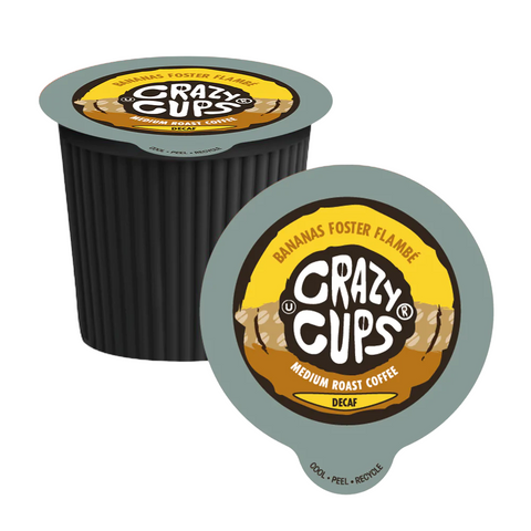 Crazy Cups Bananas Foster Flambe DECAF Single Serve K-Cup® Coffee Pods
