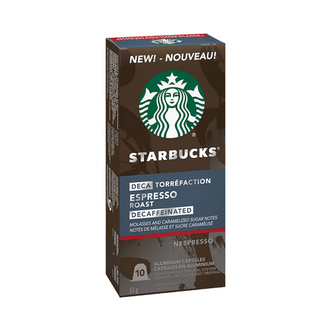 Starbucks Decaf Espresso Roast Nespresso® Compatible Capsules, 10 Pack