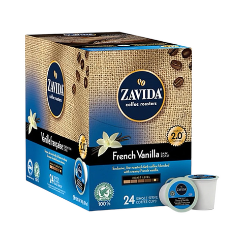 Zavida French Vanilla Dark Roast Single Serve K-Cup® 24 Pods